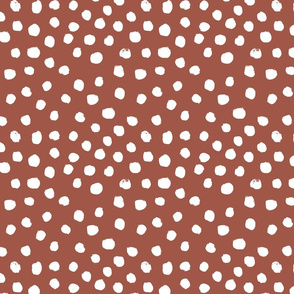 painted dots - nursery dots - sfx1441 clay - dots fabric, painted dots, dots wallpaper, painted dots wallpaper - baby, nursery