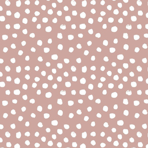 painted dots - nursery dots - sfx1512 rose - dots fabric, painted dots, dots wallpaper, painted dots wallpaper - baby, nursery