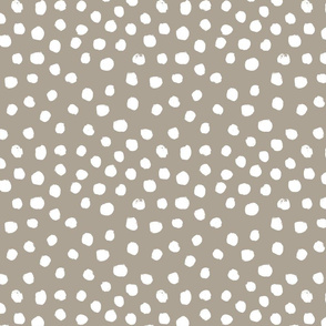 painted dots - nursery dots - sfx0906 taupe - dots fabric, painted dots, dots wallpaper, painted dots wallpaper - baby, nursery