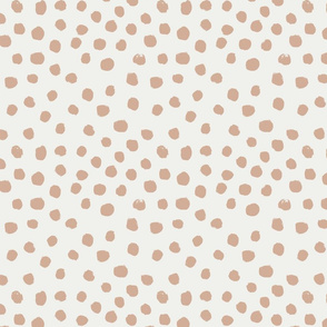 painted dots - nursery dots - sfx1213  almond - dots fabric, painted dots, dots wallpaper, painted dots wallpaper - baby, nursery