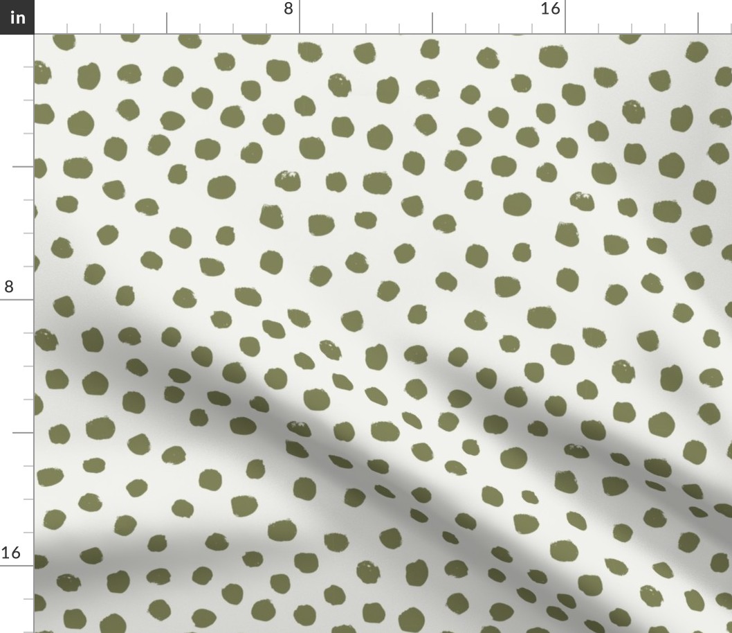 painted dots - nursery dots - sfx0525 iguana - dots fabric, painted dots, dots wallpaper, painted dots wallpaper - baby, nursery