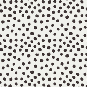 painted dots - nursery dots - sfx1111 coffee - dots fabric, painted dots, dots wallpaper, painted dots wallpaper - baby, nursery