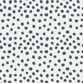 painted dots - nursery dots - sfx3928 indigo - dots fabric, painted dots, dots wallpaper, painted dots wallpaper - baby, nursery