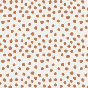 painted dots - nursery dots - sfx1346 caramel - dots fabric, painted dots, dots wallpaper, painted dots wallpaper - baby, nursery