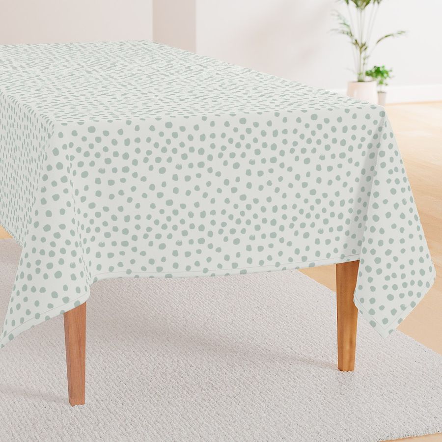 painted dots - nursery dots - sfx6205 milky green - dots fabric, painted dots, dots wallpaper, painted dots wallpaper - baby, nursery