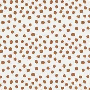 painted dots - nursery dots - sfx1336 pecan - dots fabric, painted dots, dots wallpaper, painted dots wallpaper - baby, nursery
