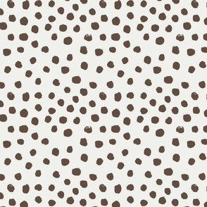 painted dots - nursery dots - sfx1027 toffee - dots fabric, painted dots, dots wallpaper, painted dots wallpaper - baby, nursery
