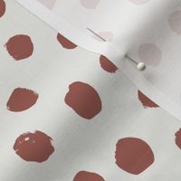 painted dots - nursery dots - sfx1443 redwood - dots fabric, painted dots, dots wallpaper, painted dots wallpaper - baby, nursery