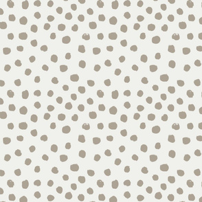 painted dots - nursery dots - sfx0906 taupe - dots fabric, painted dots, dots wallpaper, painted dots wallpaper - baby, nursery