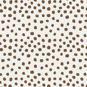 painted dots - nursery dots - sfx1033 toffee - dots fabric, painted dots, dots wallpaper, painted dots wallpaper - baby, nursery