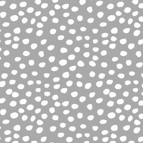 4" White Dots Grey Back