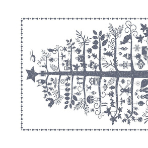 Christmas Tea Towel (gray)