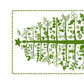 Christmas Tea Towel (green)