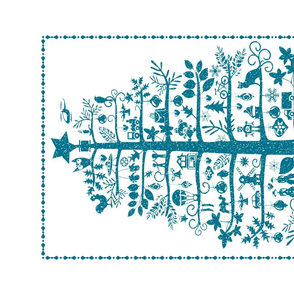 Christmas Tea Towel (light blue)