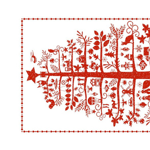 Christmas Tea Towel (red)