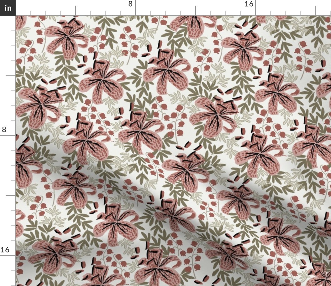 stargazer lily fabric - sfx1512, sfx1443, sfx0620 - home decor fabric, lily wallpaper, interior florals - lily fabric, lily wallpaper