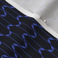 Geometric Leaves - Black&Blue