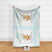 42”x36” Panel – Hot Air Balloon Baby Blanket, Nursery Bedding