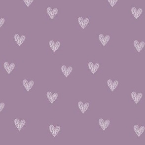 scattered hearts lavender  0.5"