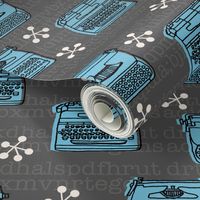 Typewriter fabric // vintage retro typewriter fabric by andrea lauren