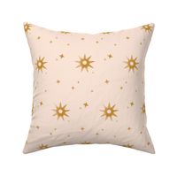 Watercolor Stars Gold on Peach