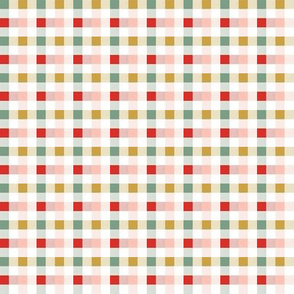 Christmas Rainbow Gingham 1x1