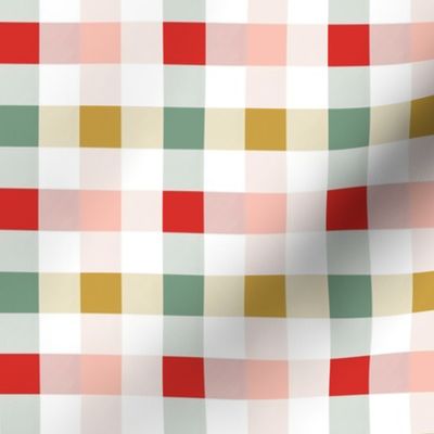 Christmas Rainbow Gingham 3x3