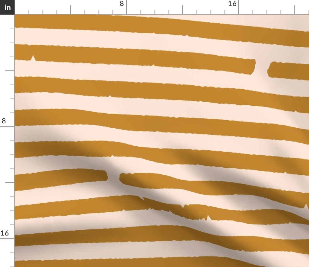 Jagged Stripes Gold Nude