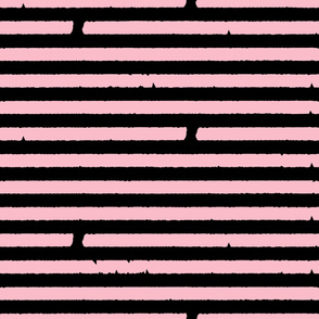 Jagged Stripes Pink Black