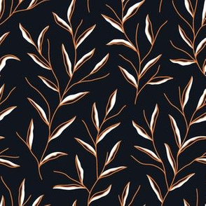 Autumn Leaves - Black&Gold&White