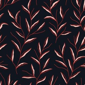 Autumn Leaves - Black&Red&Pink