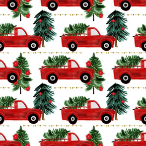 Christmas truck red coordinate