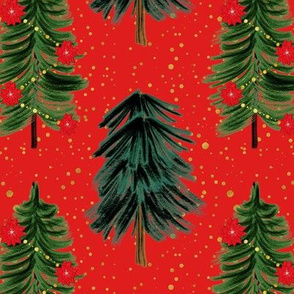 Red Christmas Trees Coordinates