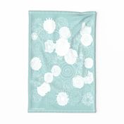 Abstract Flowers - Duck Egg Blue