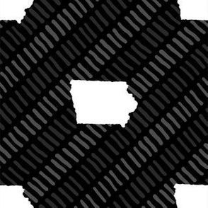 Iowa State Shape Stripes Black and White Stripes