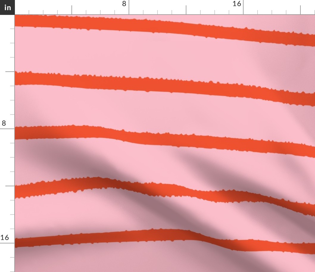 Wide Jagged Stripes Pink_Red