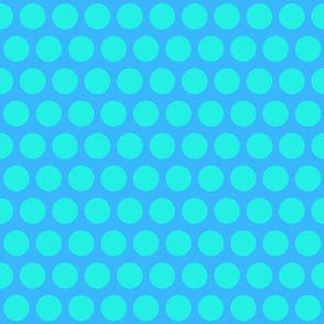 Dotty Mad: Blue with Teal Dots Quilt Blender or cheater quilt