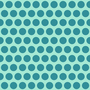 Dotty Mad: Grey-Green Dots on Mint Green Solid Background perfect for a cheater quilt or as a quilt blender. 