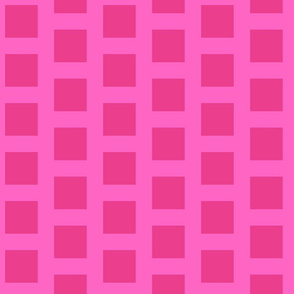 Hip 2b Square: Hot Pink Squares on Pink Background, Quilt Blender or Solid