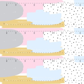 Height Charts // Pink abstract growth chart for girls nursery bedroom