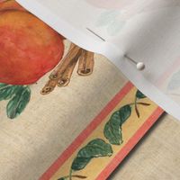 Apple Cinnamon Watercolor Stripe