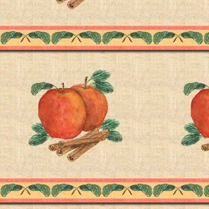 Apple Cinnamon Watercolor Stripe