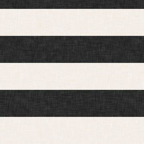 stripes - soft black and cream - LAD19