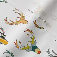 retro deer head white small