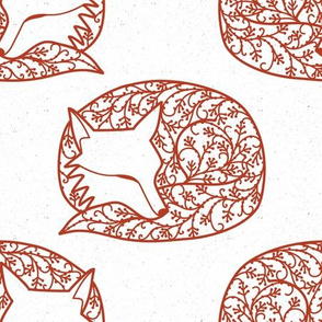 Sleeping Papercut Fox