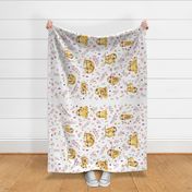 56”x36” Panel – Sloth Baby Blanket, Nursery Bedding