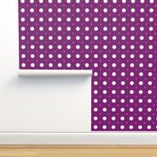 Beige circles of different sizes over purple background seamless pattern