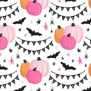 Pink Halloween Fabric Wallpaper and Home Decor  Spoonflower