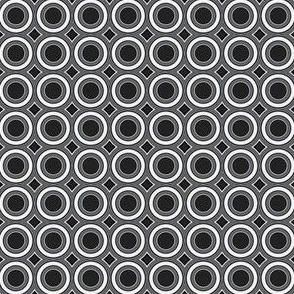 Deco Black and White Circles © Gingezel™ 2012