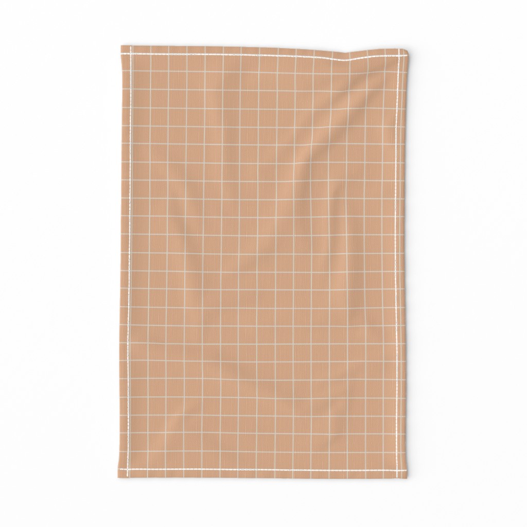 CREAM GRID ON PEACH